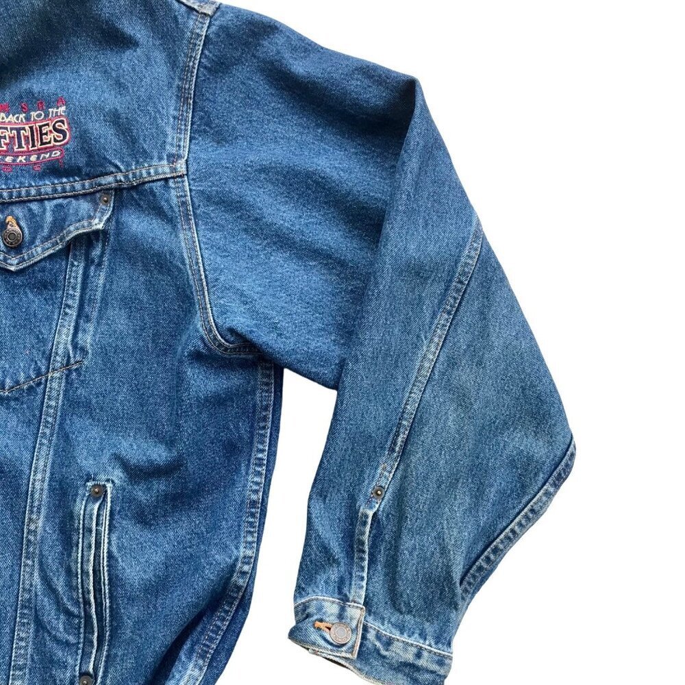 Vintage 2001 MSRA Back to the Fifties Jean Jacket Men's Size XXXL 50's - Picture 5 of 11